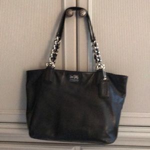 Coach black leather purse